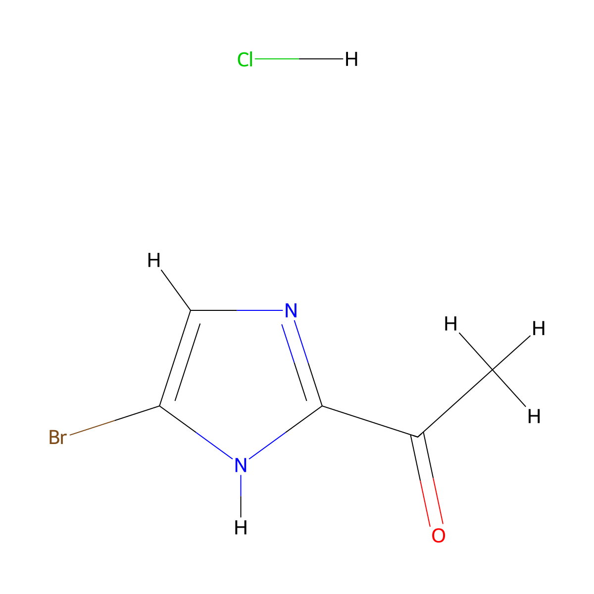 1-(5-bromo-1H-imidazol-2-yl)ethan-1-one hydrochloride molecular structure, CAS 2230803-27-5