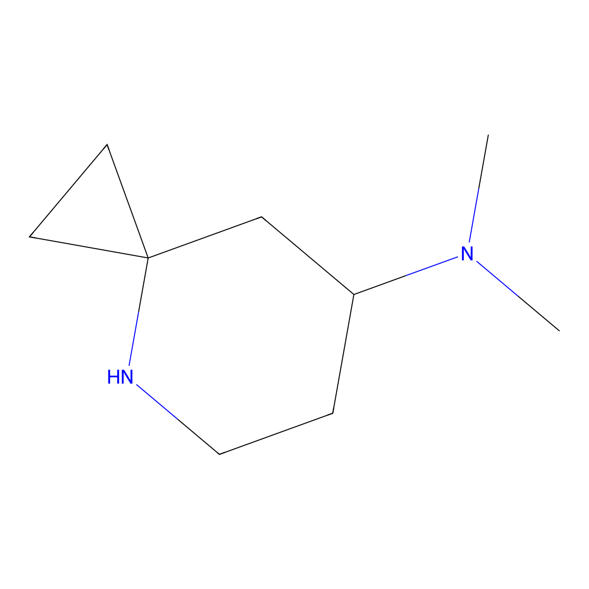 N,N-dimethyl-4-azaspiro[2.5]octan-7-amine molecular structure, CAS 2230803-32-2