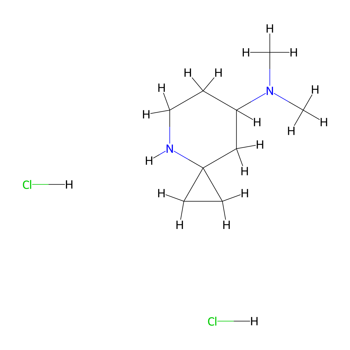 N,N-Dimethyl-4-azaspiro[2.5]octan-7-amine dihydrochloride molecular structure, CAS 2230803-33-3