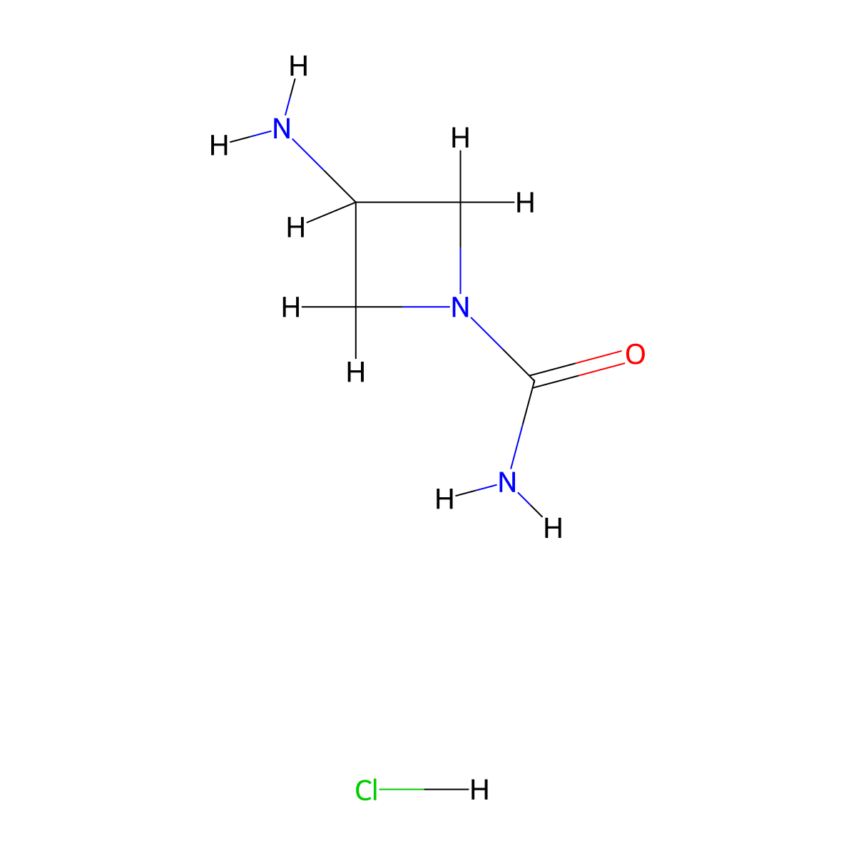 3-Aminoazetidine-1-carboxamide hydrochloride molecular structure, CAS 2230803-35-5