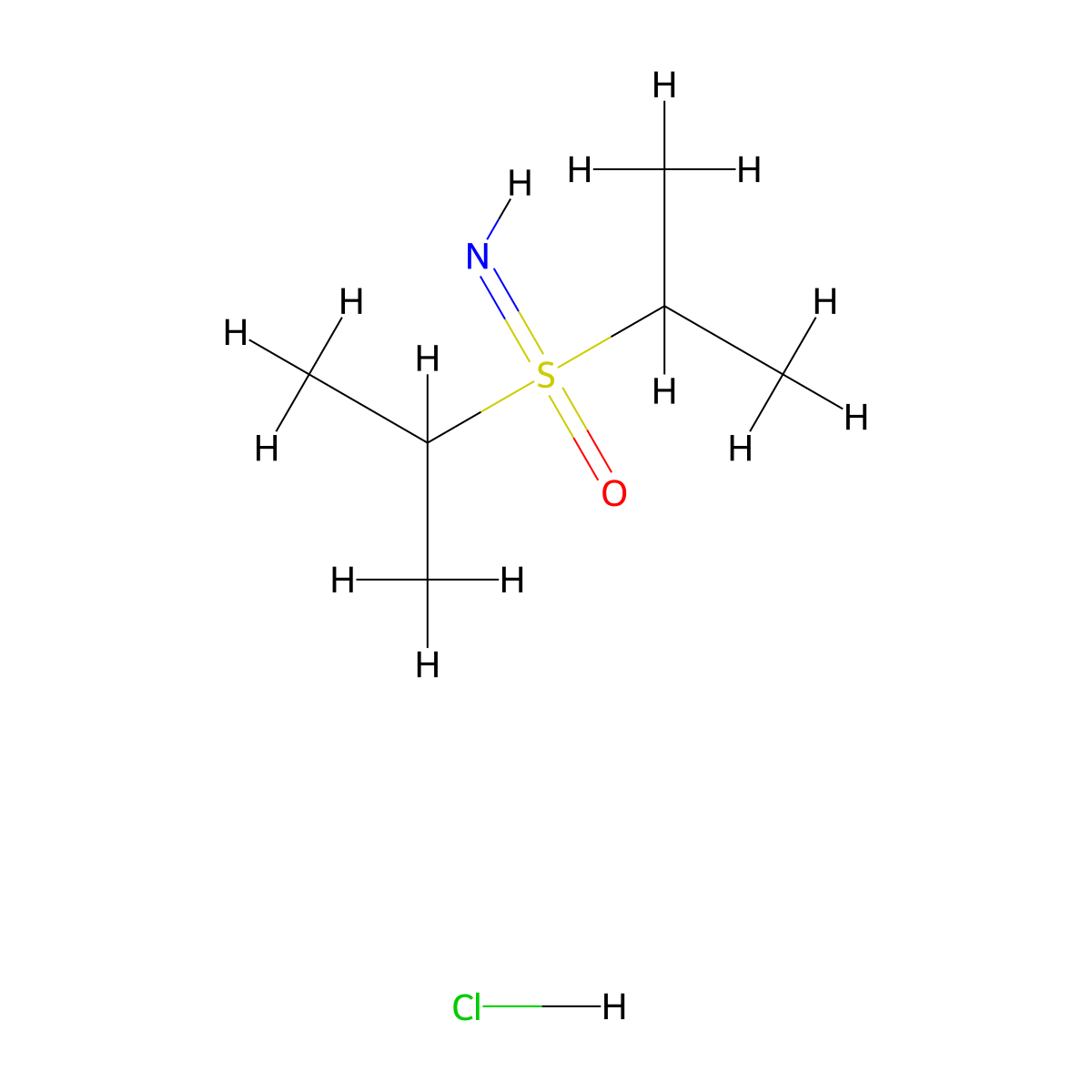Iminobis(propan-2-yl)-lambda6-sulfanone hydrochloride molecular structure, CAS 2230803-37-7