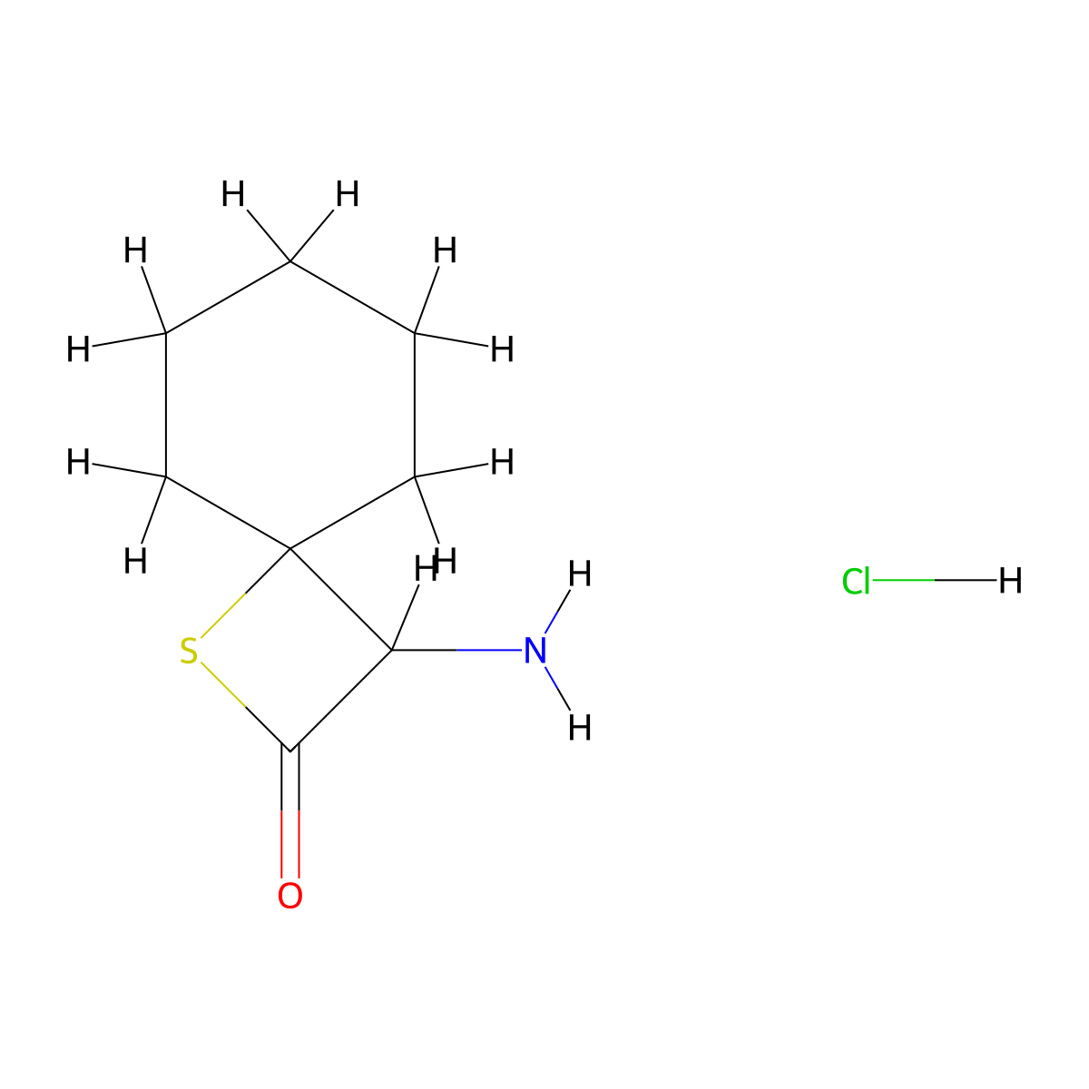 3-Amino-1-thiaspiro[3.5]nonan-2-one hydrochloride molecular structure, CAS 2230803-38-8