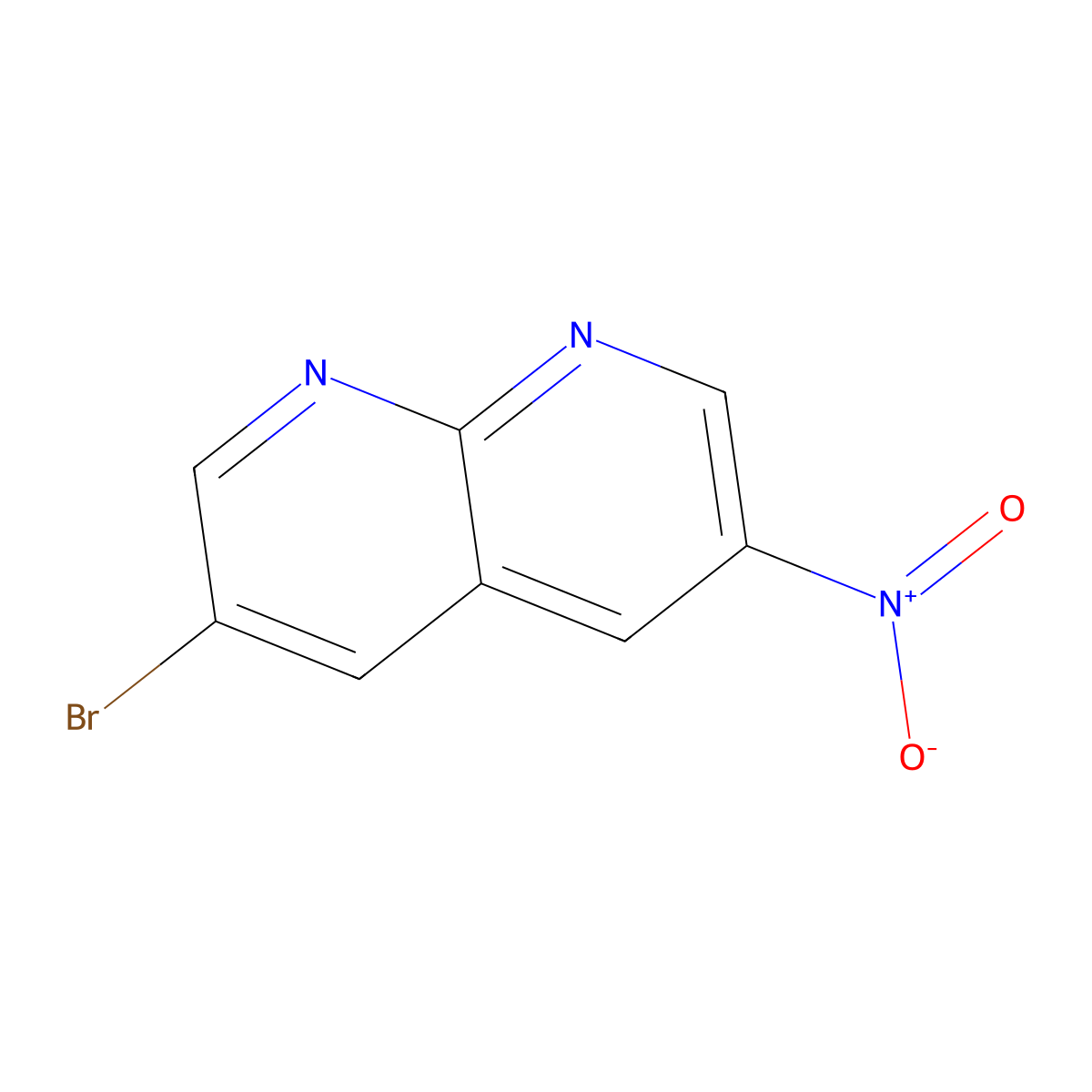 3-Bromo-6-nitro-1,8-naphthyridine molecular structure, CAS 2230803-46-8