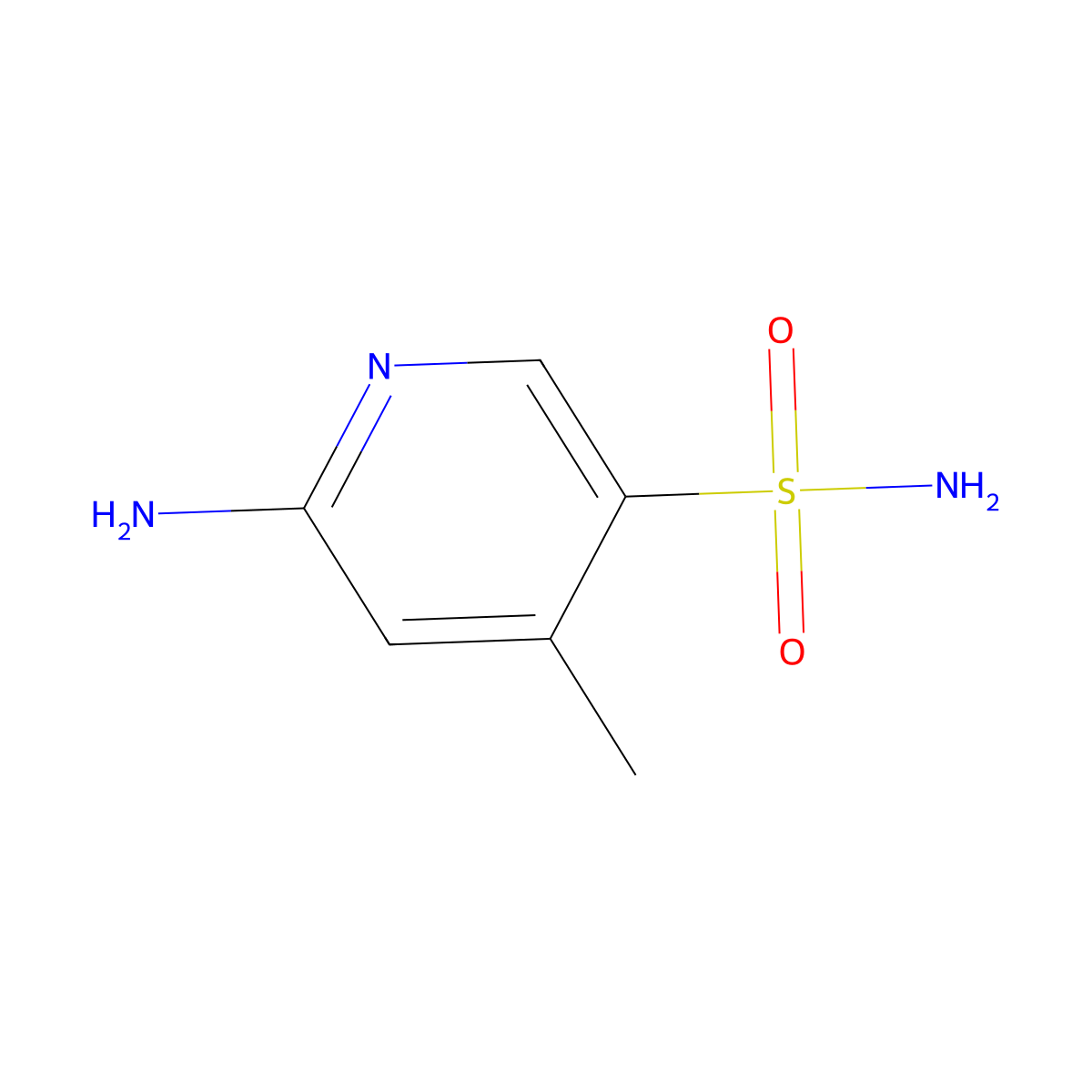 6-Amino-4-methylpyridine-3-sulfonamide molecular structure, CAS 2230803-88-8