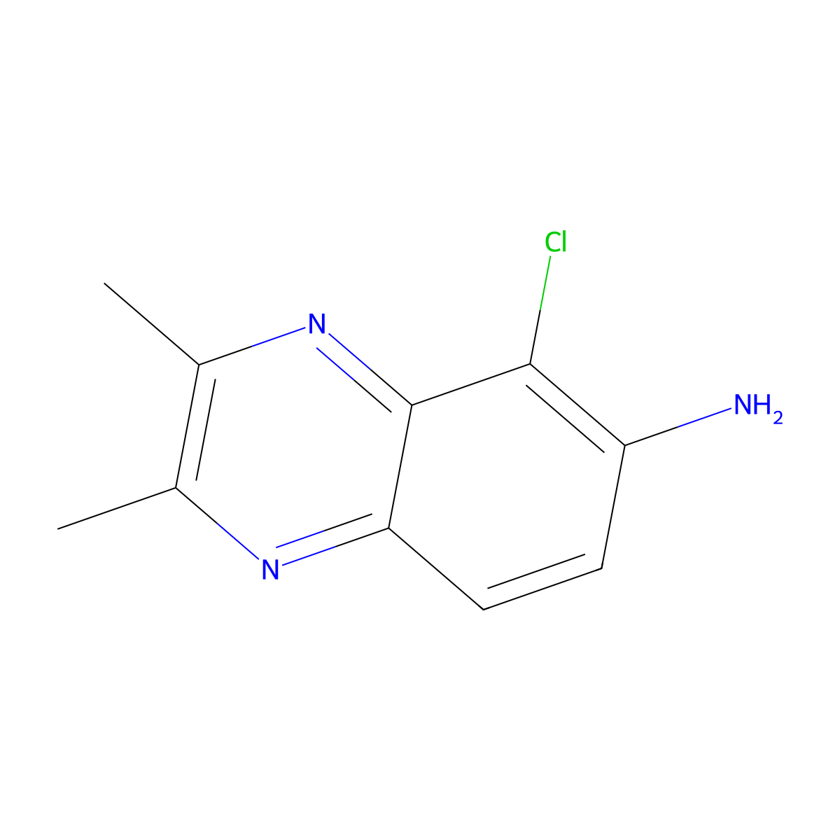 5-Chloro-2,3-dimethylquinoxalin-6-amine molecular structure, CAS 2230803-94-6