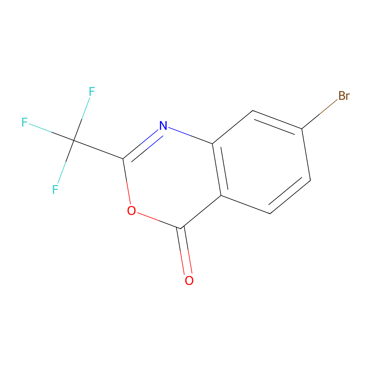 7-bromo-2-(trifluoromethyl)-4H-3,1-benzoxazin-4-one molecular structure, CAS 2230803-99-1
