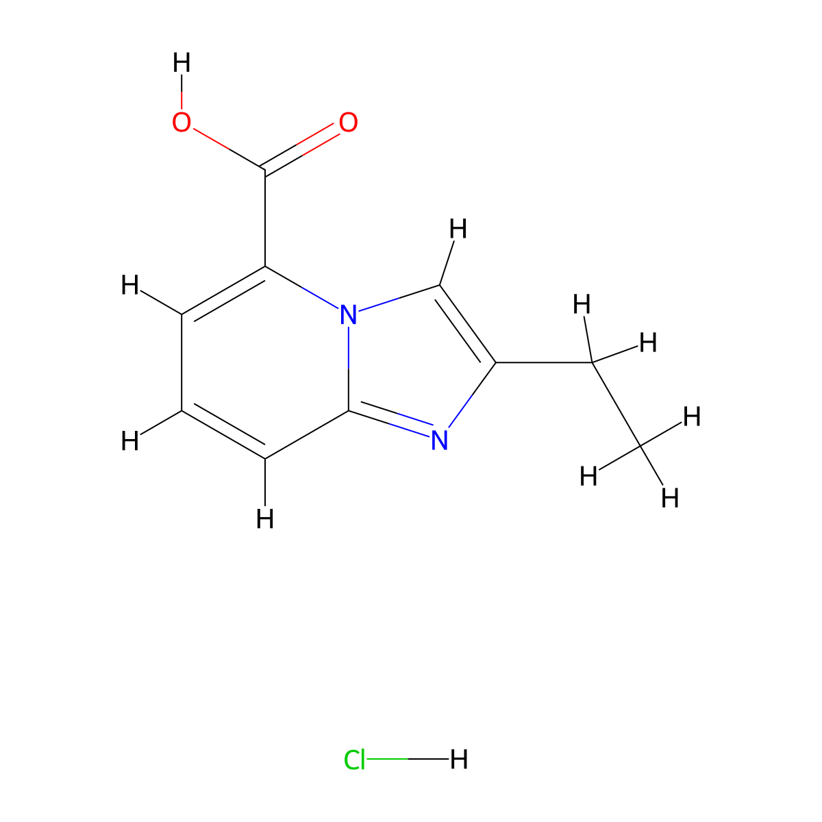 2-Ethylimidazo[1,2-a]pyridine-5-carboxylic acid hydrochloride molecular structure, CAS 2230804-08-5