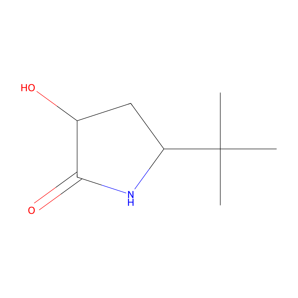 5-Tert-butyl-3-hydroxypyrrolidin-2-one molecular structure, CAS 2230804-11-0