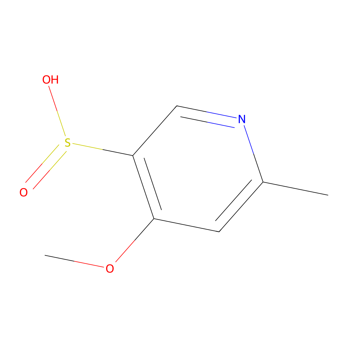 4-Methoxy-6-methylpyridine-3-sulfinic acid molecular structure, CAS 2230804-17-6