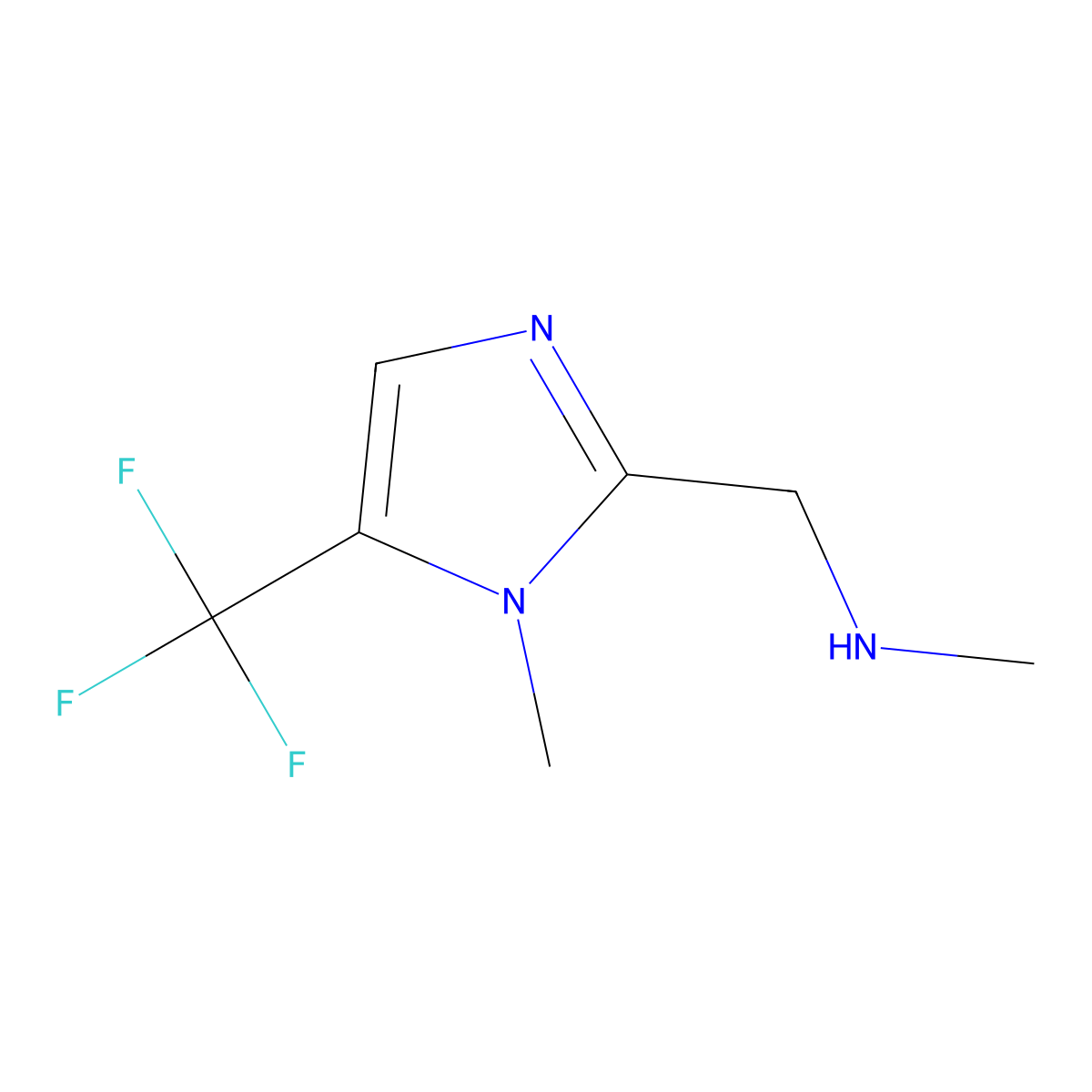 methyl({[1-methyl-5-(trifluoromethyl)-1H-imidazol-2-yl]methyl})amine molecular structure, CAS 2230804-18-7