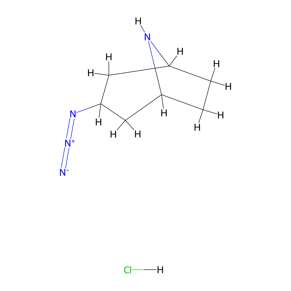 3-Azido-8-azabicyclo[3.2.1]octane hydrochloride molecular structure, CAS 2230804-30-3