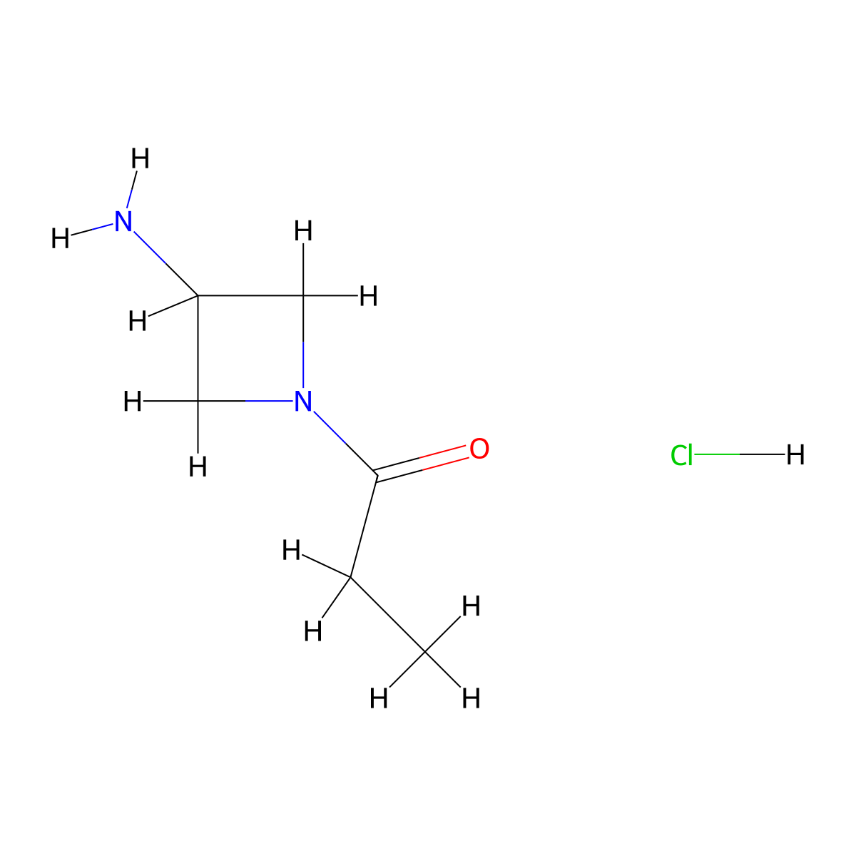 1-(3-Aminoazetidin-1-yl)propan-1-one hydrochloride molecular structure, CAS 2230804-31-4
