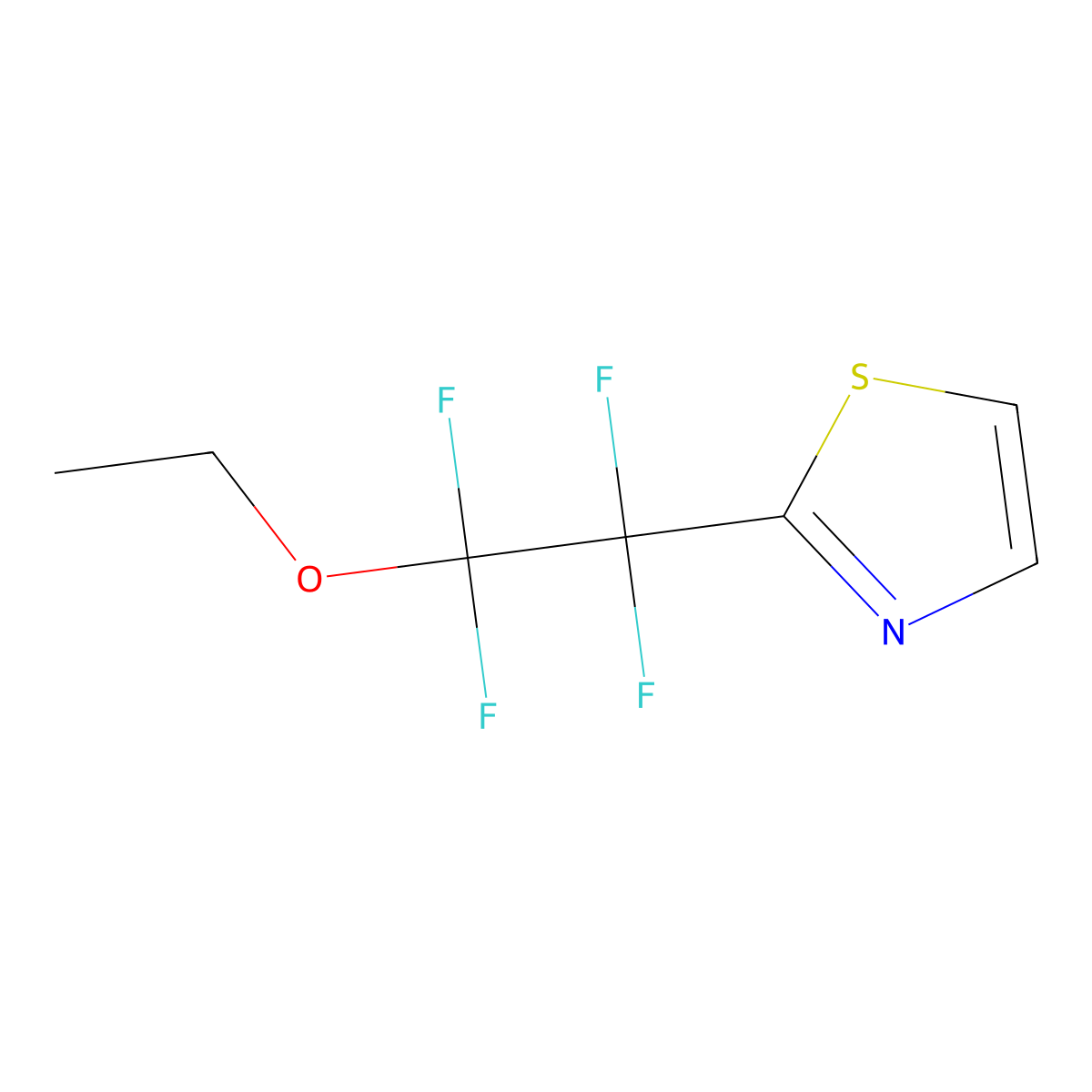 2-(2-Ethoxy-1,1,2,2-tetrafluoroethyl)-1,3-thiazole molecular structure, CAS 2230806-80-9
