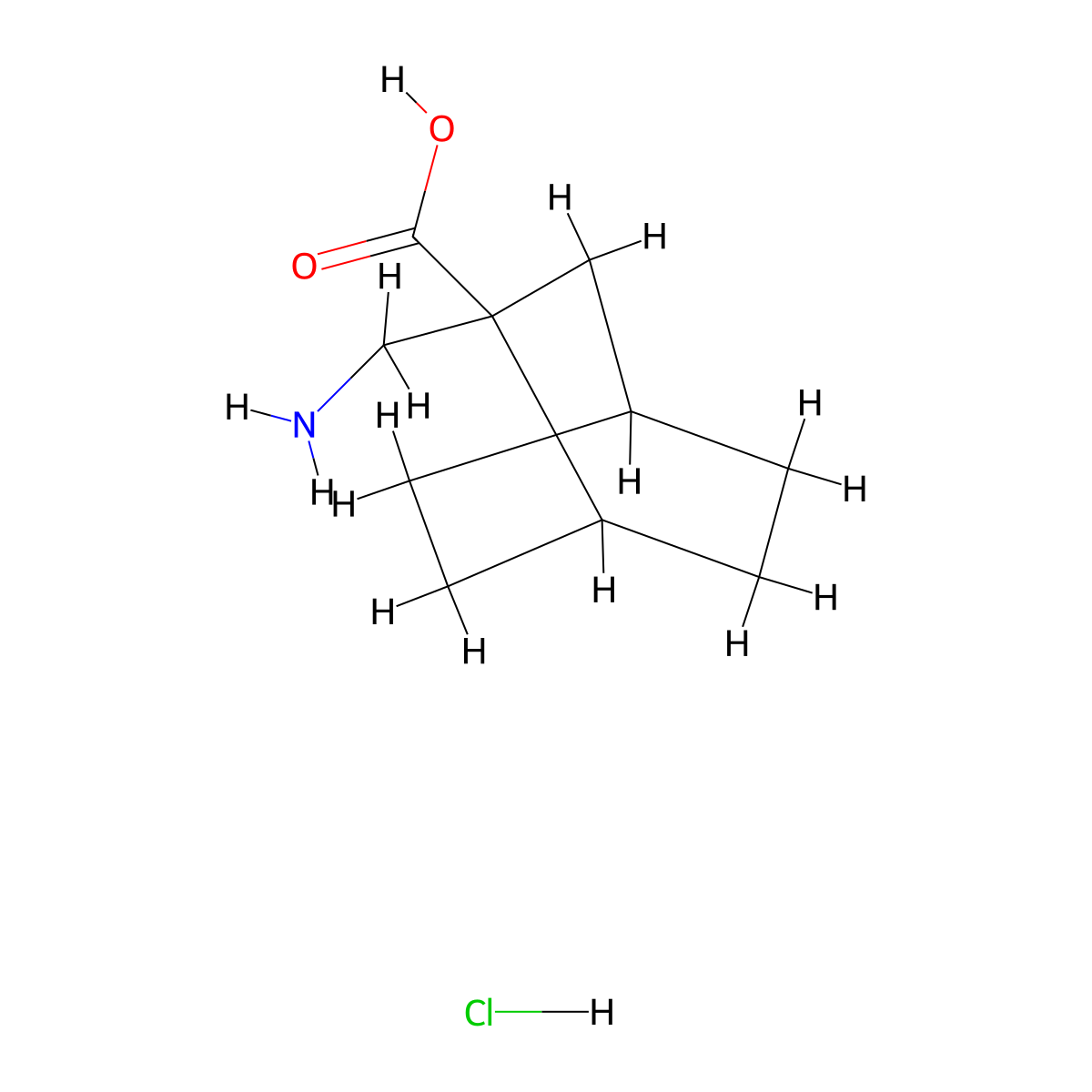 2-(Aminomethyl)bicyclo[2.2.2]octane-2-carboxylic acid hydrochloride molecular structure, CAS 2230806-82-1
