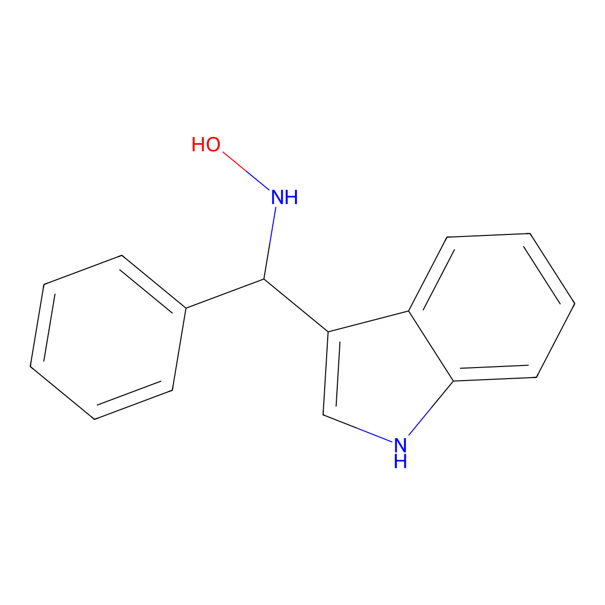 N-[(1H-indol-3-yl)(phenyl)methyl]hydroxylamine molecular structure, CAS 2230806-88-7