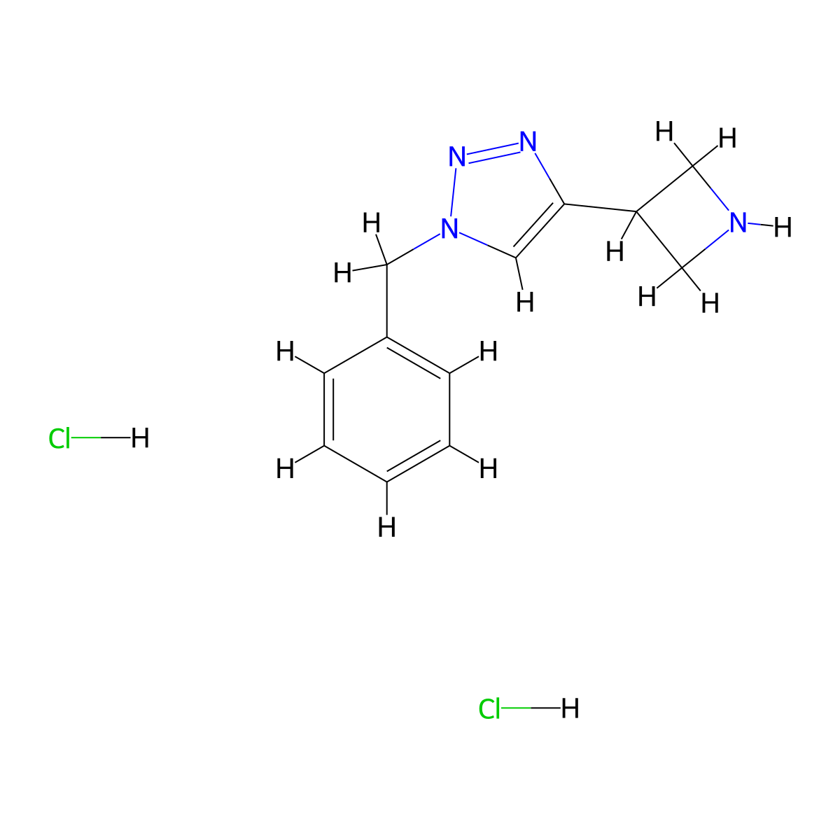 4-(azetidin-3-yl)-1-benzyl-1H-1,2,3-triazole dihydrochloride molecular structure, CAS 2230807-02-8