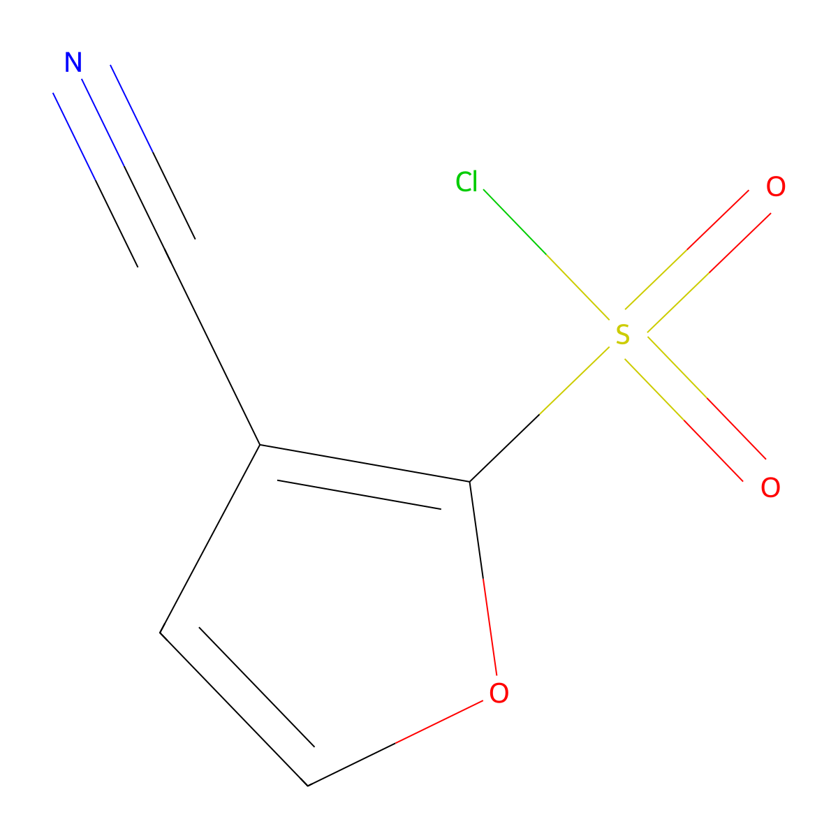 3-Cyanofuran-2-sulfonyl chloride molecular structure, CAS 2230807-15-3