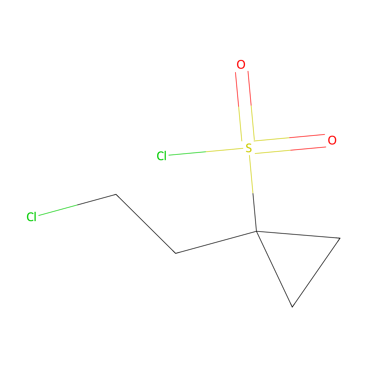 1-(2-Chloroethyl)cyclopropane-1-sulfonyl chloride molecular structure, CAS 2230807-17-5