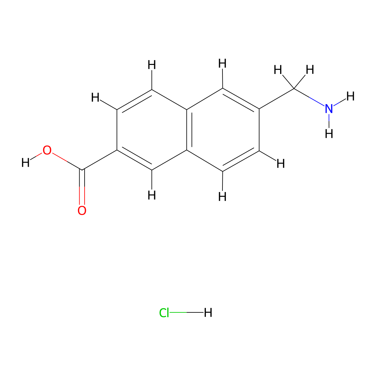 6-(Aminomethyl)naphthalene-2-carboxylic acid hydrochloride molecular structure, CAS 2230807-18-6