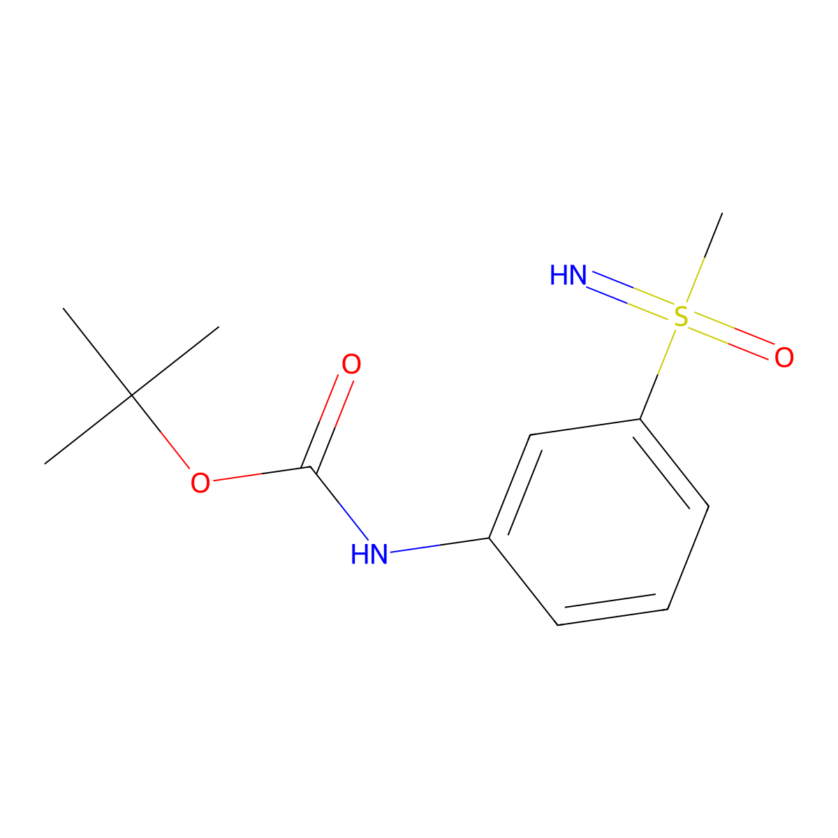 tert-Butyl (3-(S-methylsulfonimidoyl)phenyl)carbamate molecular structure, CAS 2230807-28-8