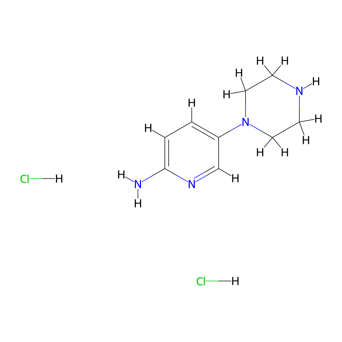 5-(Piperazin-1-yl)pyridin-2-amine dihydrochloride molecular structure, CAS 2230807-31-3
