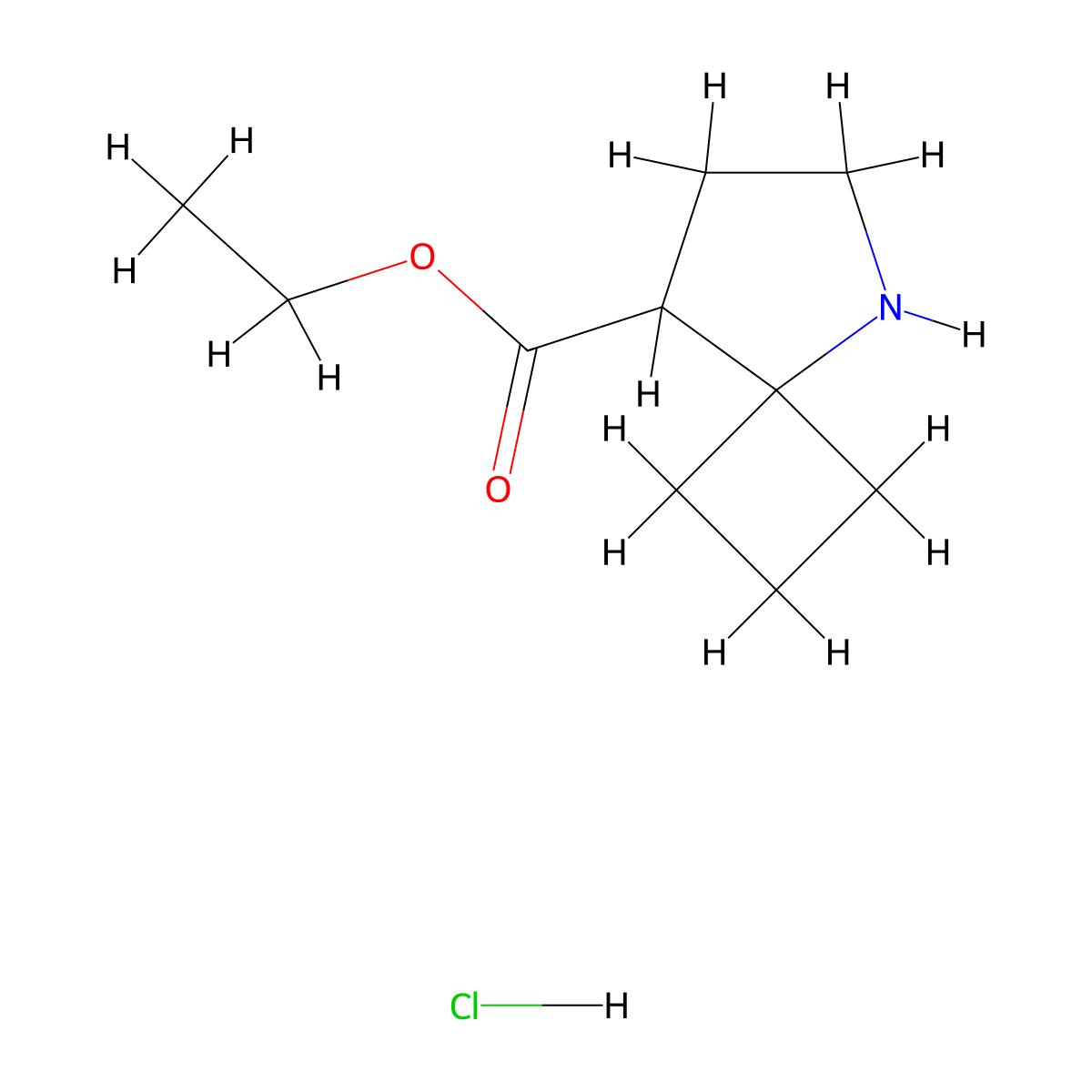 Ethyl 5-azaspiro[3.4]octane-8-carboxylate hydrochloride molecular structure, CAS 2230807-44-8