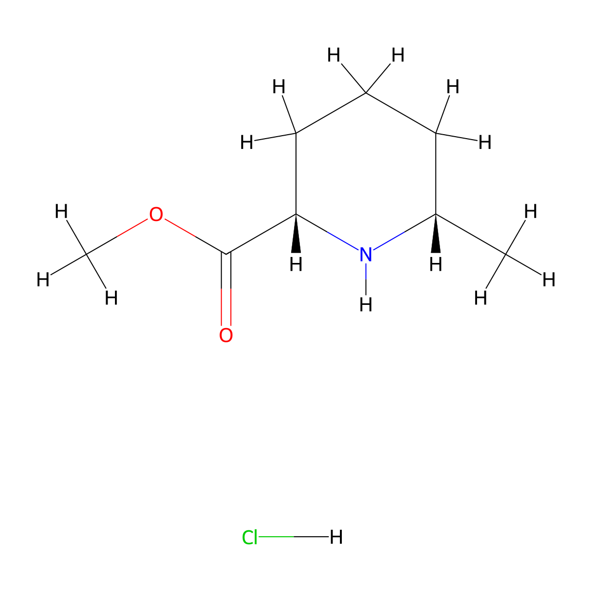 rac-methyl (2R,6R)-6-methylpiperidine-2-carboxylate hydrochloride molecular structure, CAS 2230807-49-3
