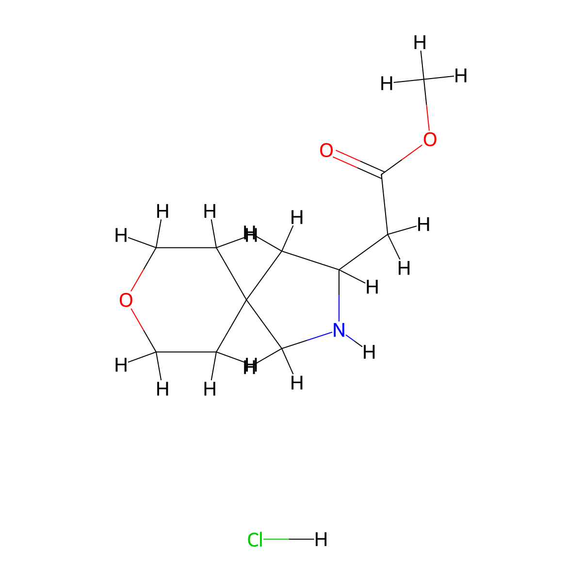 Methyl 2-{8-oxa-2-azaspiro[4.5]decan-3-yl}acetate hydrochloride molecular structure, CAS 2230807-51-7