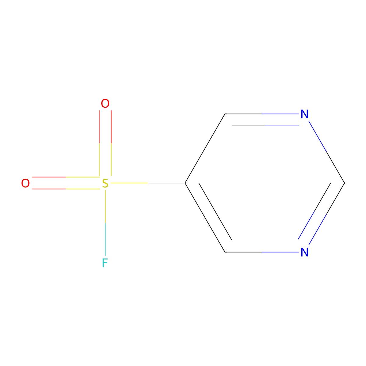 Pyrimidine-5-sulfonyl fluoride molecular structure, CAS 2230807-52-8