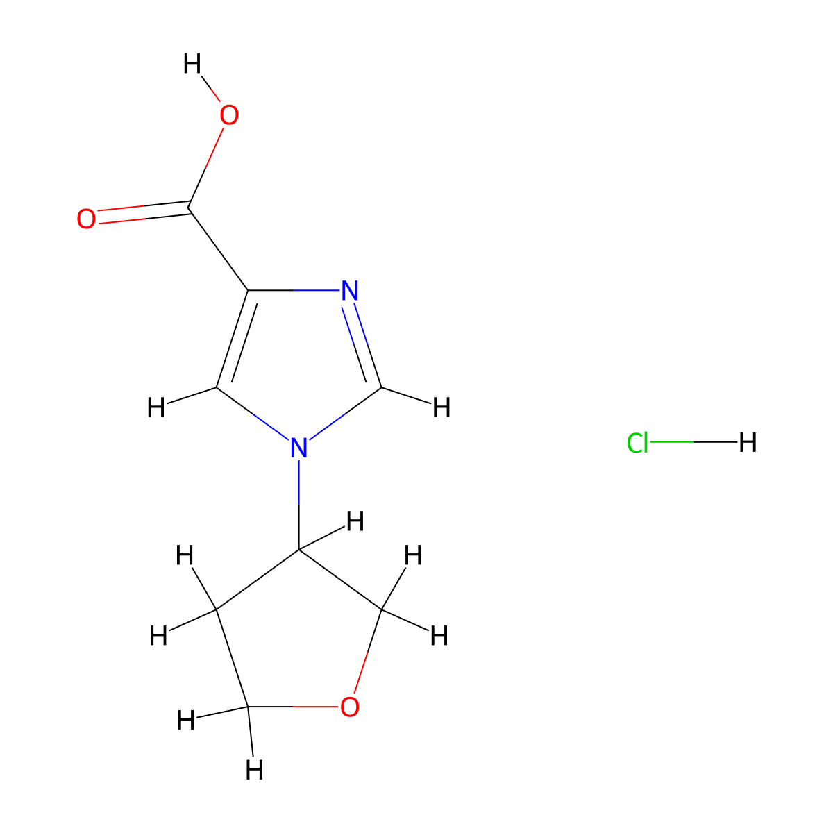 1-(Oxolan-3-yl)-1h-imidazole-4-carboxylic acid hydrochloride molecular structure, CAS 2230807-53-9