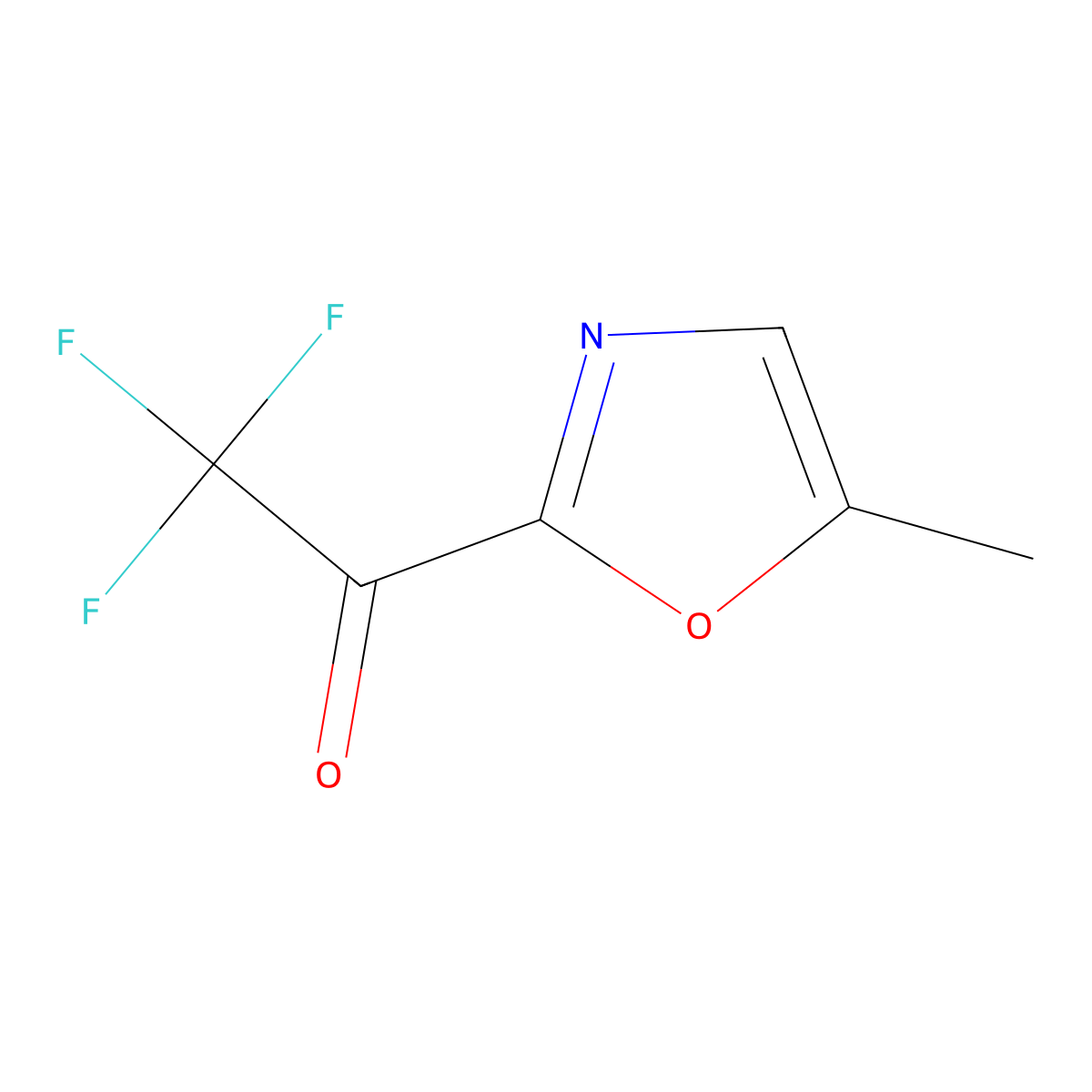 2,2,2-Trifluoro-1-(5-methyl-1,3-oxazol-2-yl)ethan-1-one molecular structure, CAS 2230807-56-2
