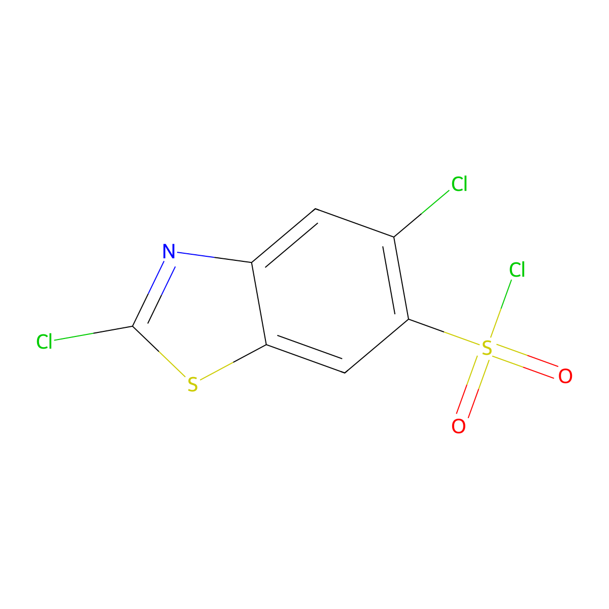 2,5-Dichloro-1,3-benzothiazole-6-sulfonyl chloride molecular structure, CAS 2230807-58-4