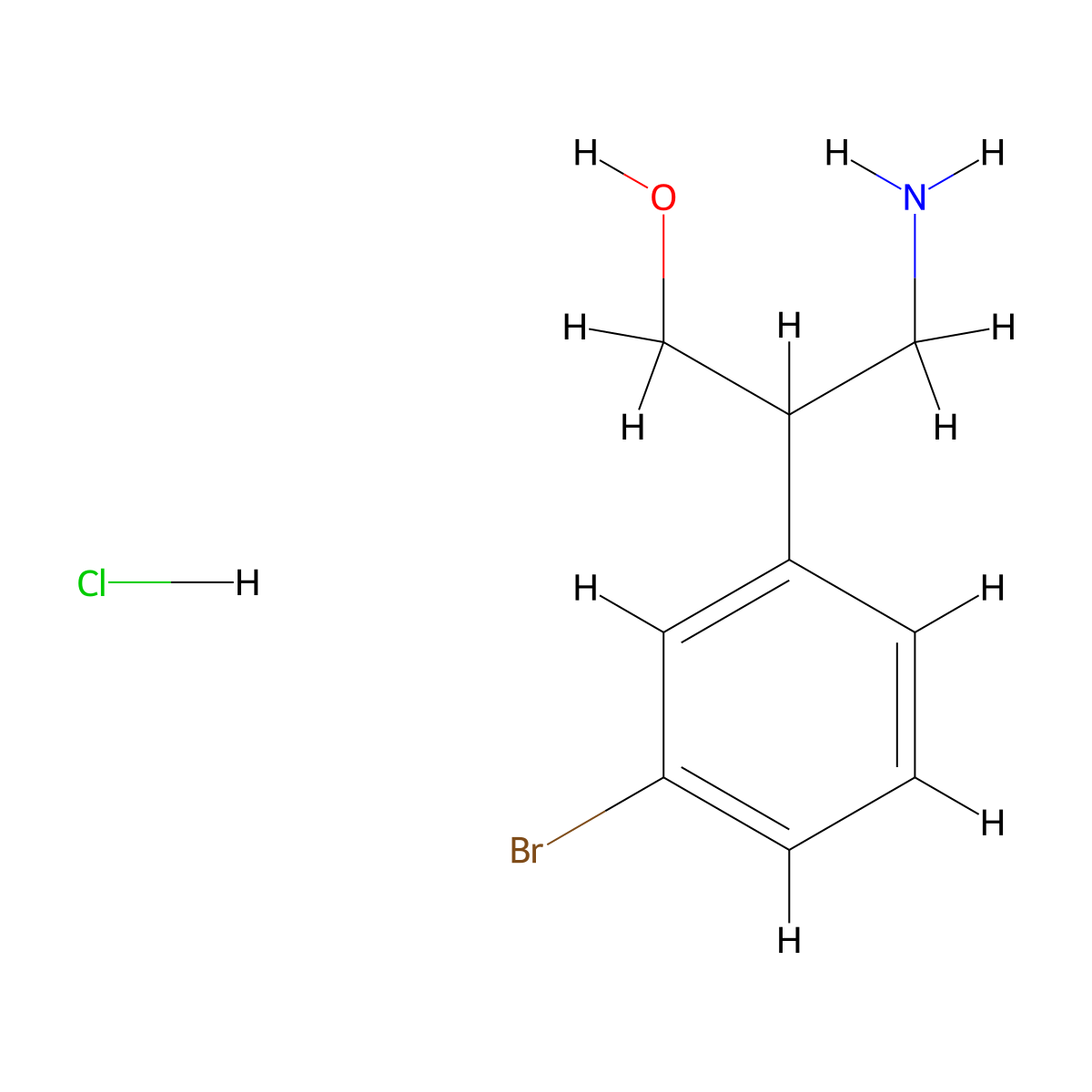 3-Amino-2-(3-bromophenyl)propan-1-ol hydrochloride molecular structure, CAS 2230807-59-5