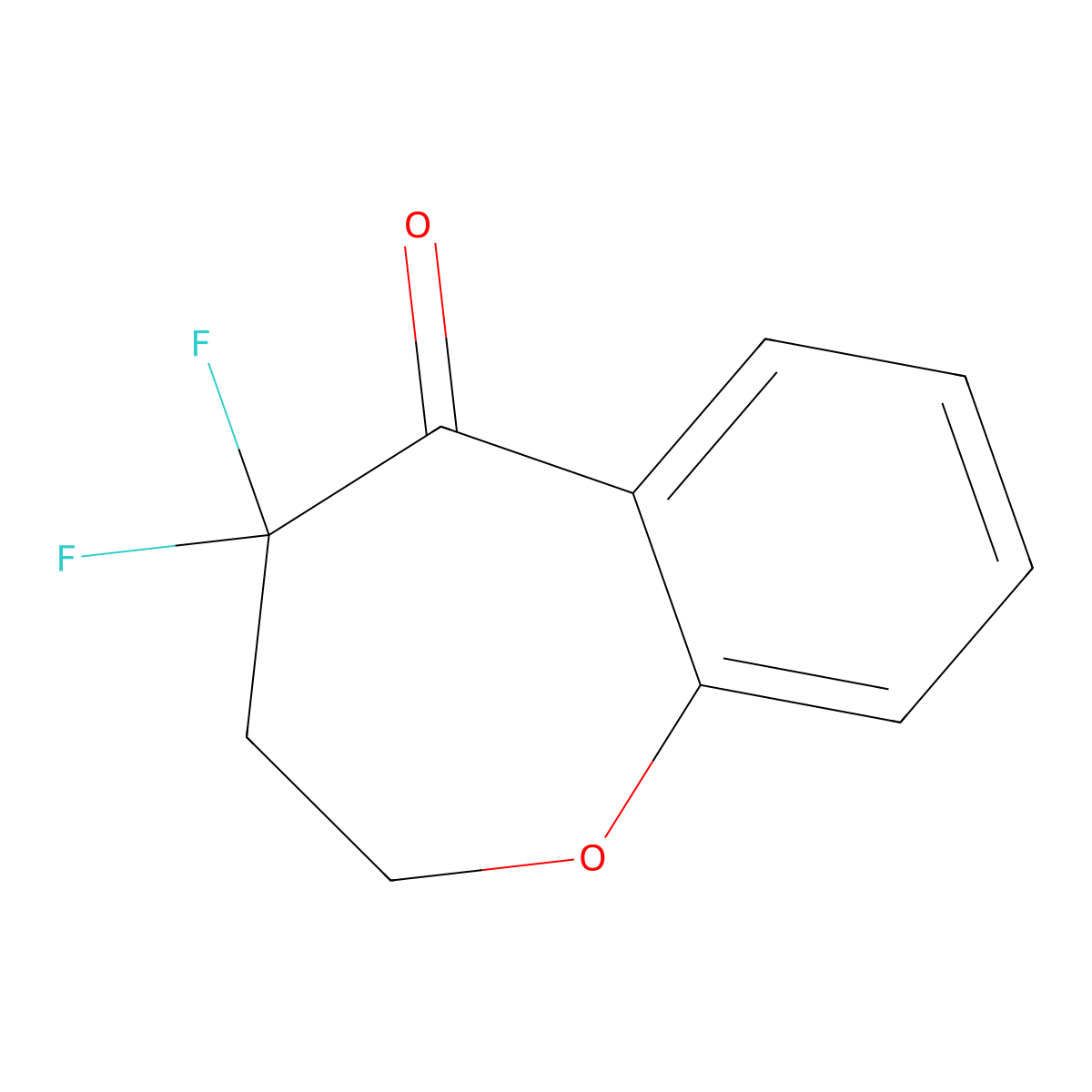 4,4-Difluoro-2,3,4,5-tetrahydro-1-benzoxepin-5-one molecular structure, CAS 2230807-67-5