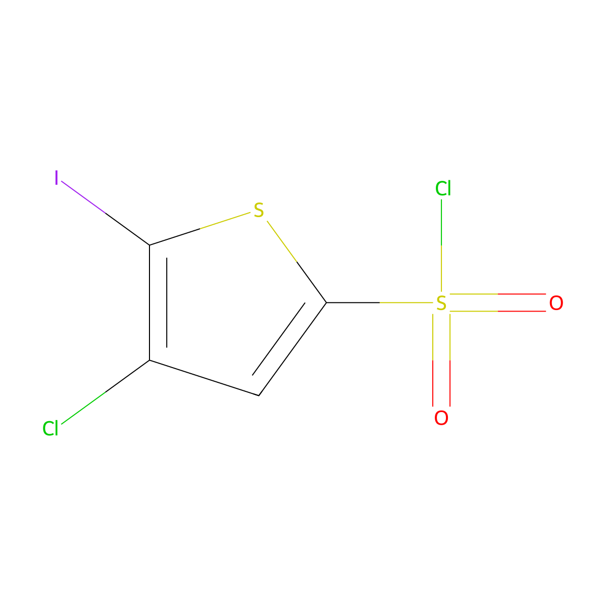 4-Chloro-5-iodothiophene-2-sulfonyl chloride molecular structure, CAS 2230807-70-0
