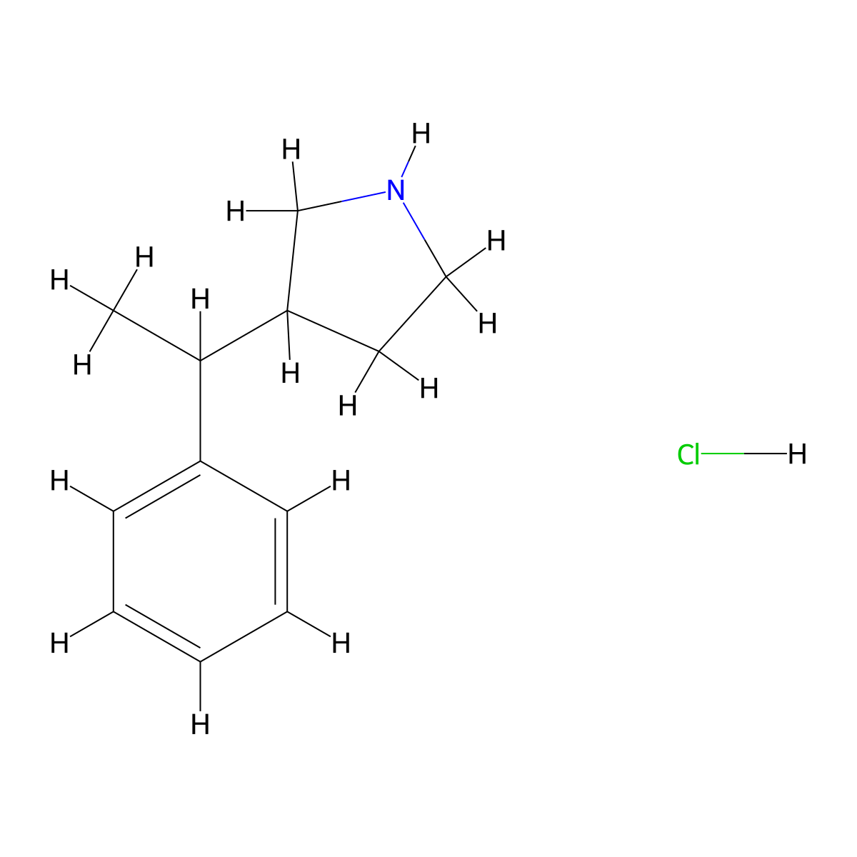 3-(1-Phenylethyl)pyrrolidine hydrochloride molecular structure, CAS 2230807-71-1