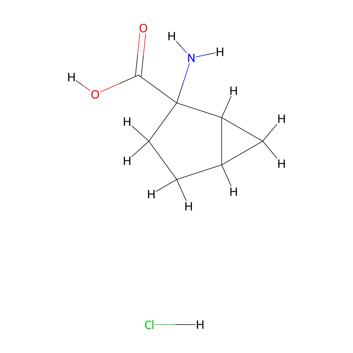 2-Aminobicyclo[3.1.0]hexane-2-carboxylic acid hydrochloride molecular structure, CAS 2230807-75-5