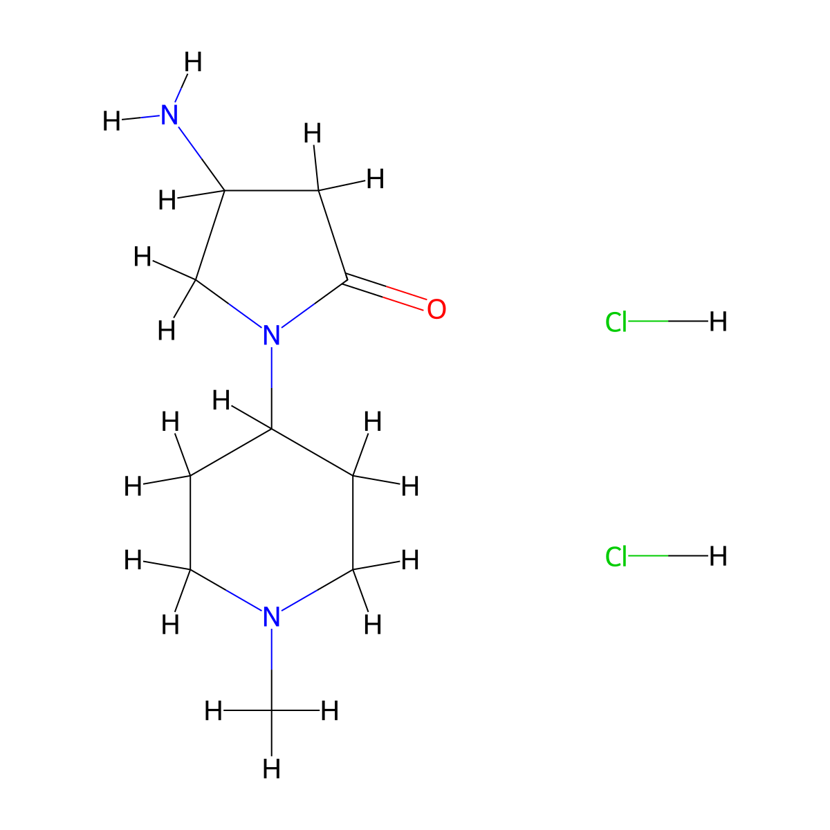 4-Amino-1-(1-methylpiperidin-4-yl)pyrrolidin-2-one dihydrochloride molecular structure, CAS 2230807-80-2