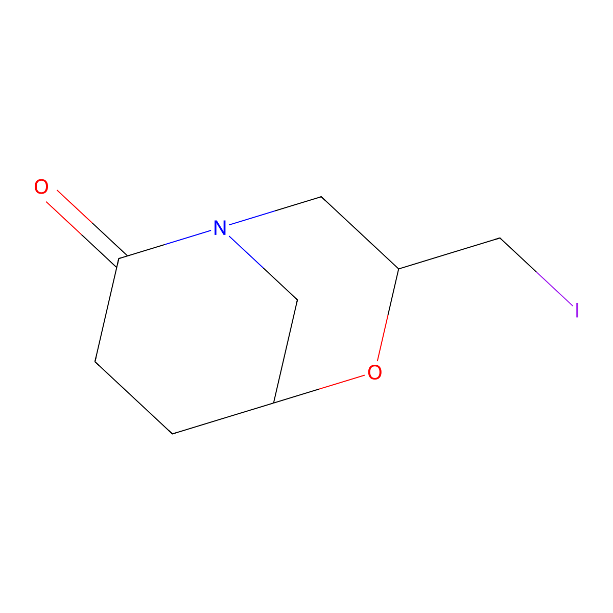 3-(Iodomethyl)-4-oxa-1-azabicyclo[3.3.1]nonan-8-one molecular structure, CAS 2230807-82-4