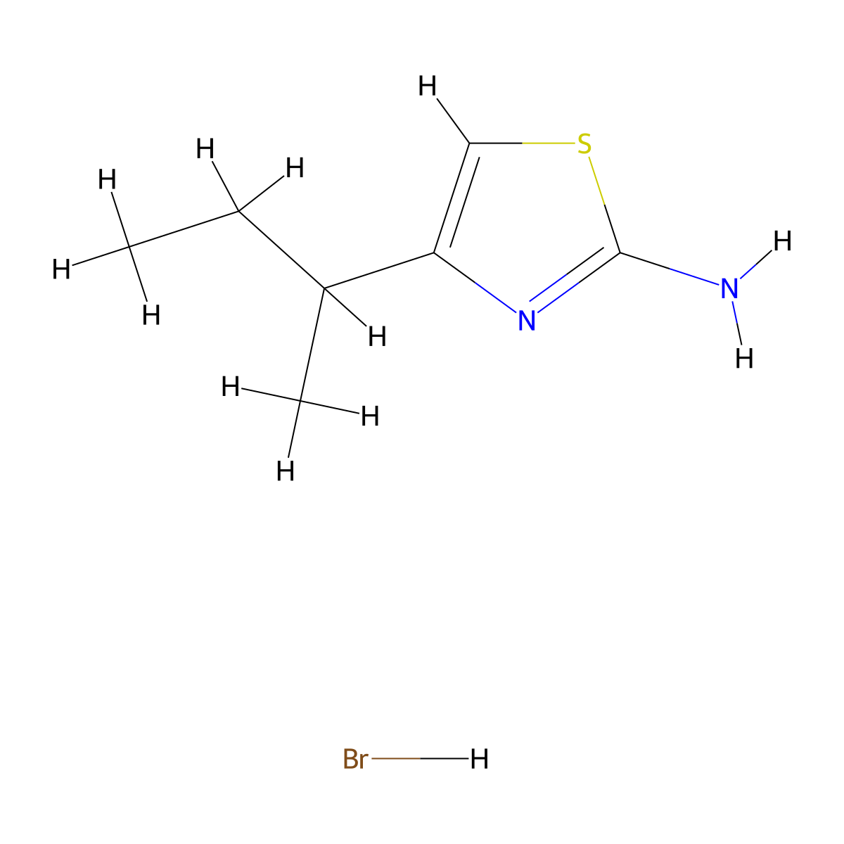 4-(Butan-2-yl)-1,3-thiazol-2-amine hydrobromide molecular structure, CAS 2230807-85-7