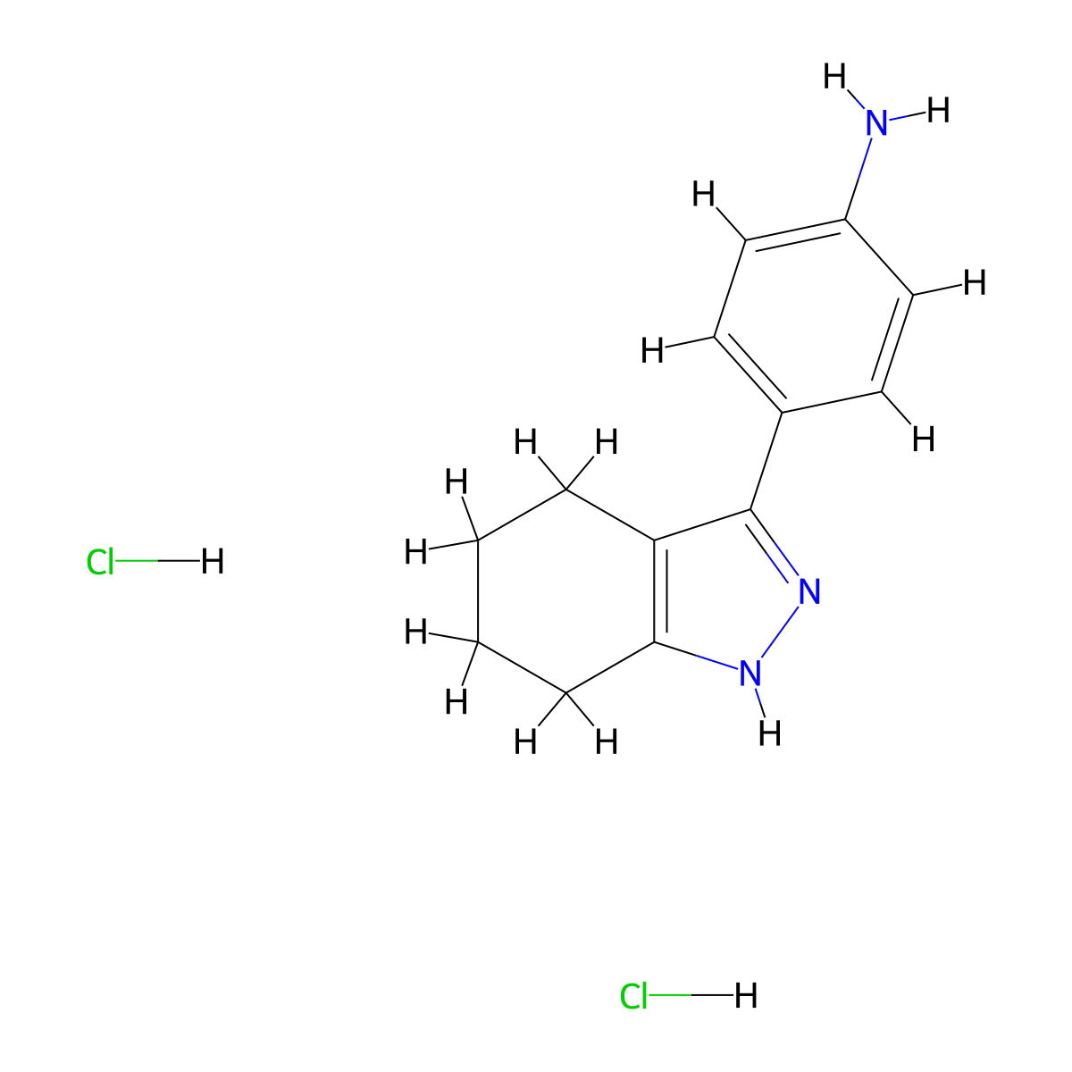 4-(4,5,6,7-Tetrahydro-1H-indazol-3-yl)aniline dihydrochloride molecular structure, CAS 2230807-93-7
