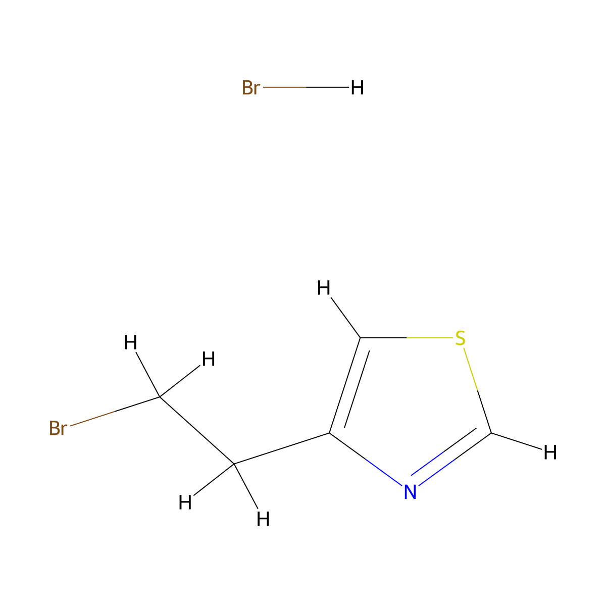 4-(2-Bromoethyl)-1,3-thiazole hydrobromide molecular structure, CAS 2230808-19-0