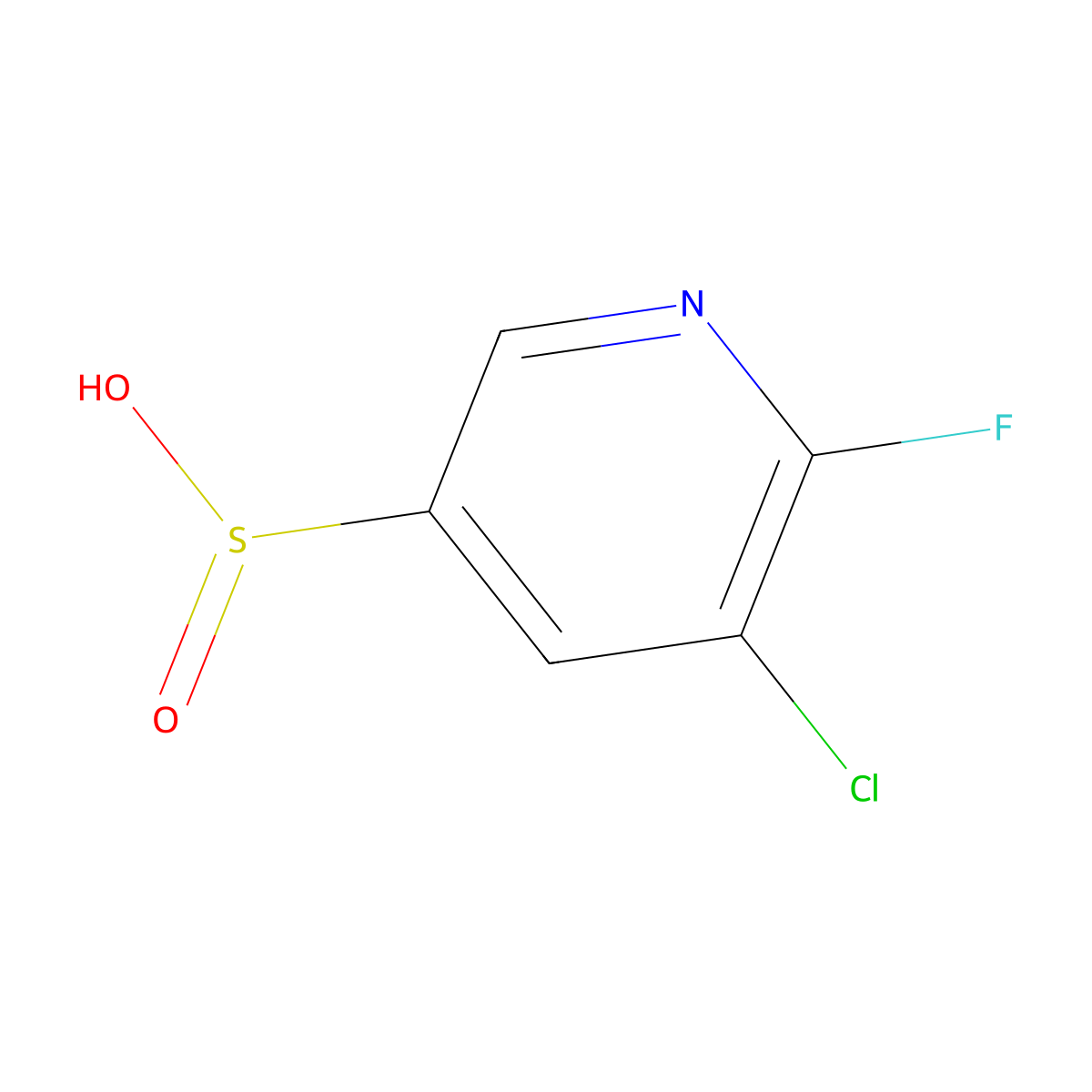 5-Chloro-6-fluoropyridine-3-sulfinic acid molecular structure, CAS 2230808-39-4