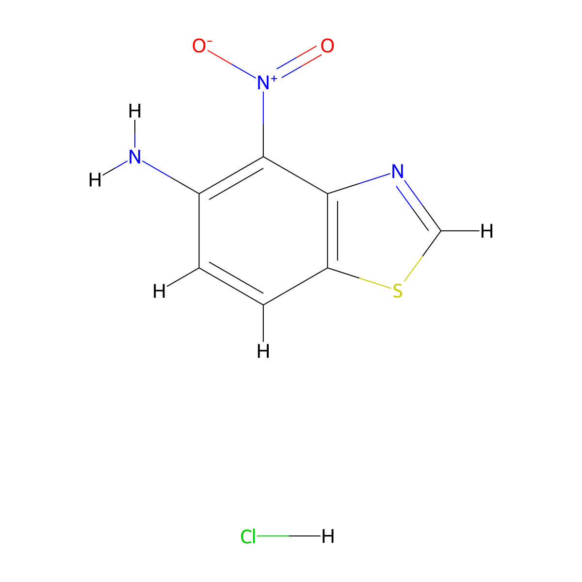 4-Nitro-1,3-benzothiazol-5-amine hydrochloride molecular structure, CAS 2230808-51-0