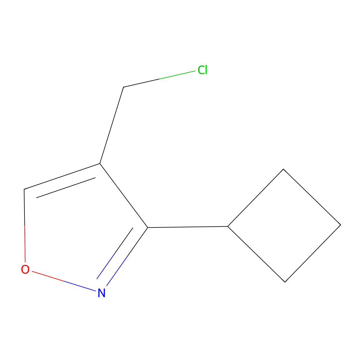 4-(Chloromethyl)-3-cyclobutyl-1,2-oxazole molecular structure, CAS 2230808-65-6
