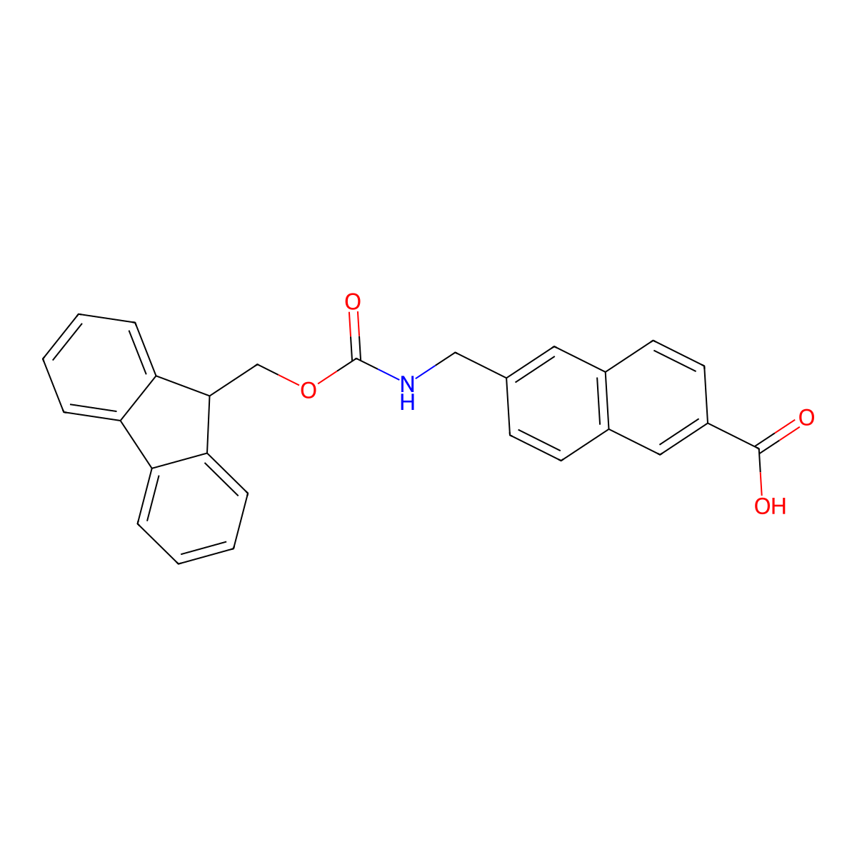 6-[({[(9H-fluoren-9-yl)methoxy]carbonyl}amino)methyl]naphthalene-2-carboxylic acid molecular structure, CAS 2230808-66-7