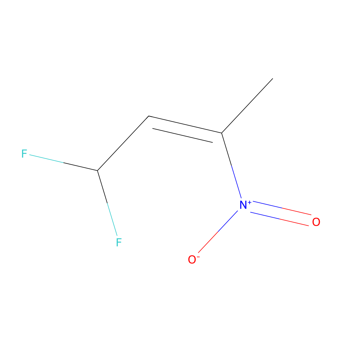 1,1-Difluoro-3-nitrobut-2-ene molecular structure, CAS 2230816-84-7