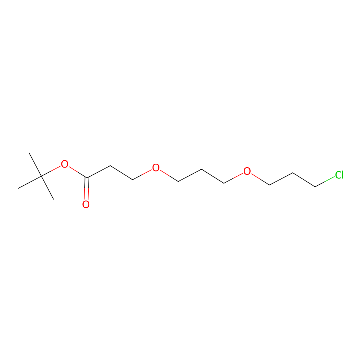 Tert-butyl 3-(3-(3-chloropropoxy)propoxy)propanoate molecular structure, CAS 2230826-07-8