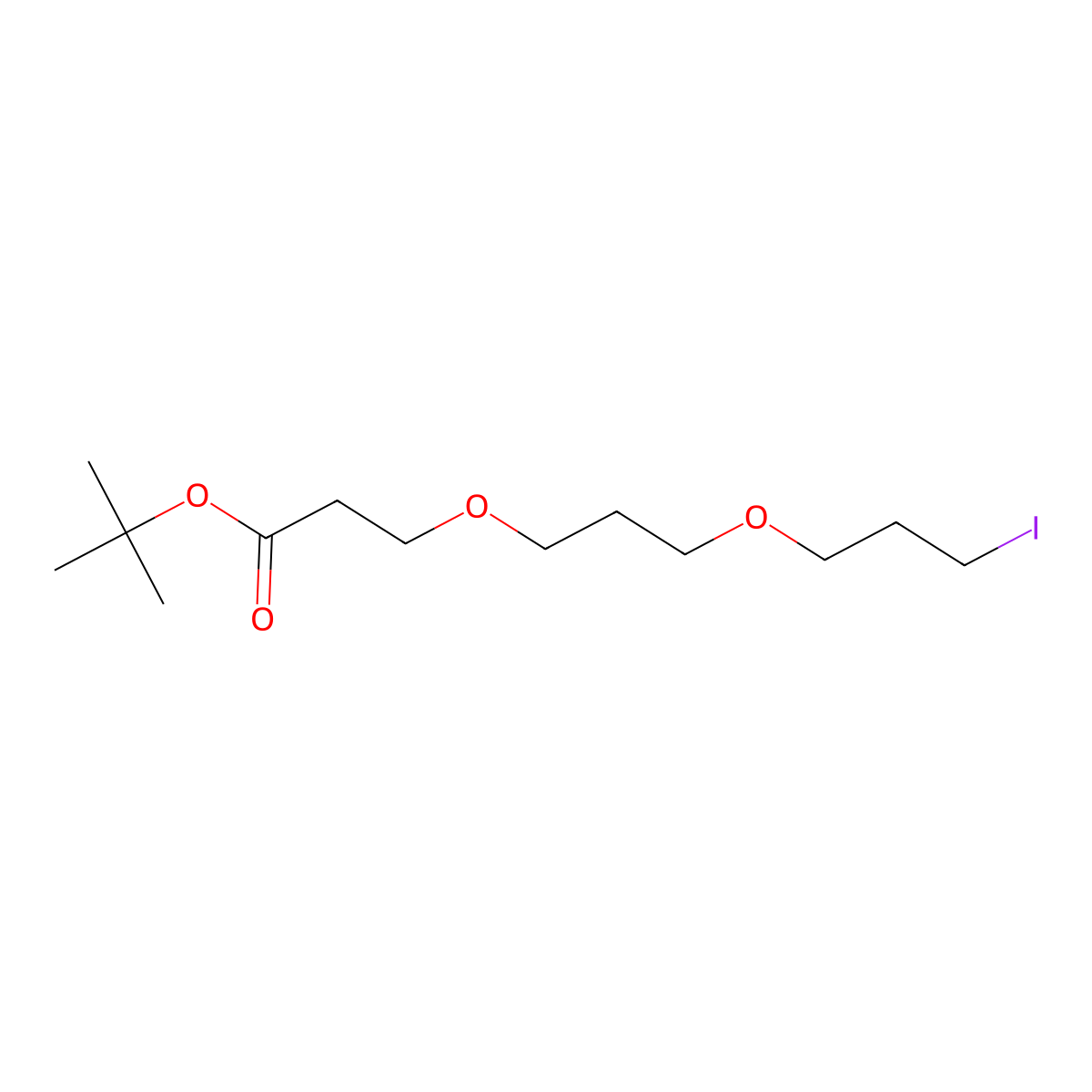tert-Butyl 3-(3-(3-iodopropoxy)propoxy)propanoate molecular structure, CAS 2230826-08-9