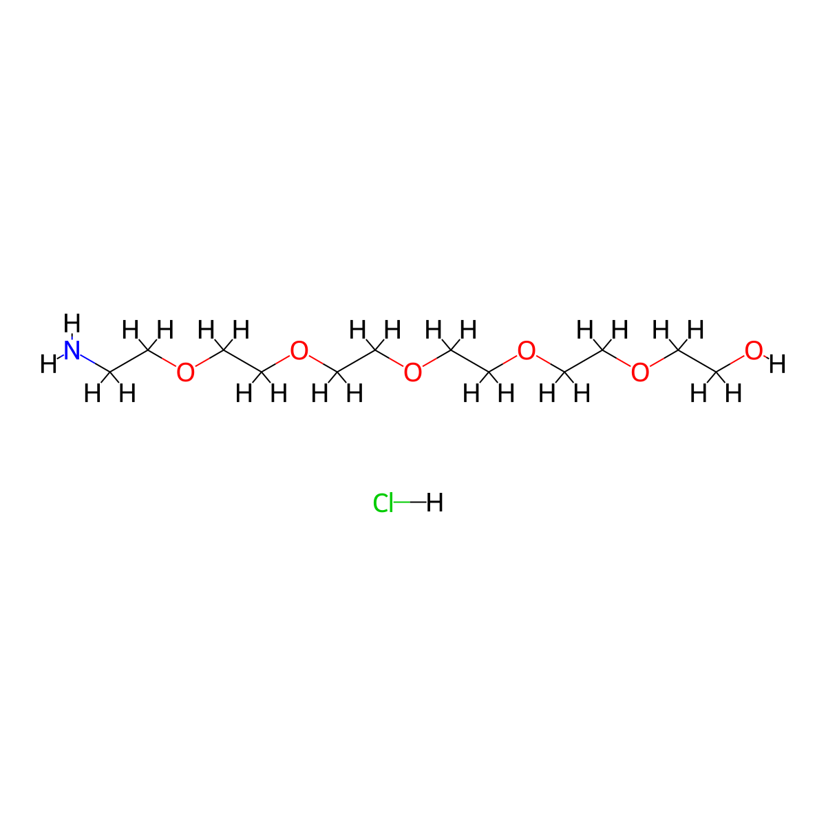 3,6,9,12,15-Pentaoxaheptadecan-1-ol, 17-amino-, hydrochloride (1:1) molecular structure, CAS 2230826-21-6